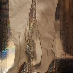 Elegant White Over-the-Knee Boots (Liliana)